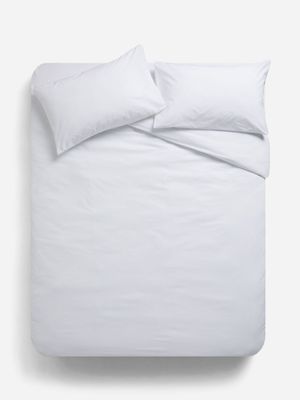 Jet Home White Percale Duvet Cover Set