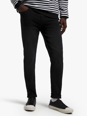 Men's Black Straight Leg Jeans