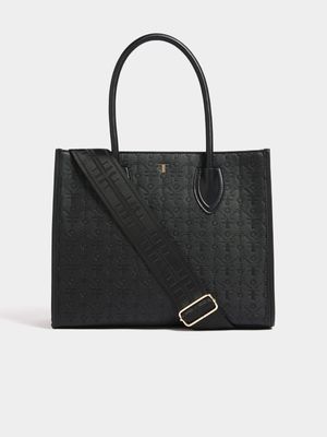 FF Embossed Medium Tote Bag