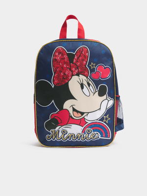 Jet Girls Blue Minnie Mouse School Backpack