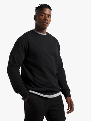 Mens TS Dynamic Fleece Black Crew Sweat