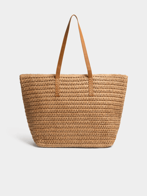 Jet Women's Tan Straw Tote Bag