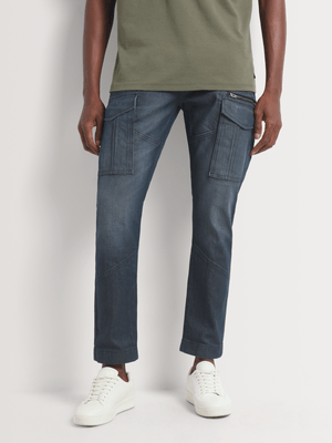 Men's Relay Jean Engineered Utility Cargo Blue Denim