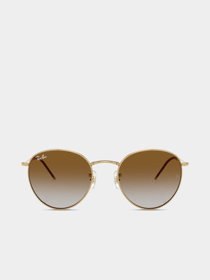 Ray-Ban Gold  ROUND REVERSE 55 Sunglasses