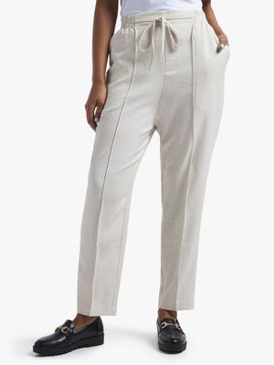 Women's Natural Pin Tuck Joggers