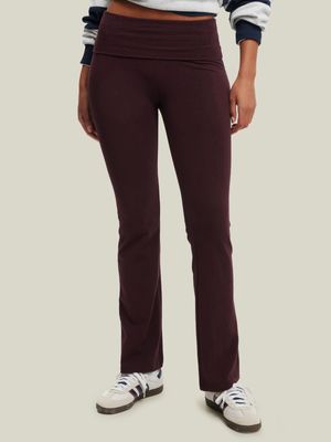 Women's Cotton On Burgundy Bella Bootleg Pants