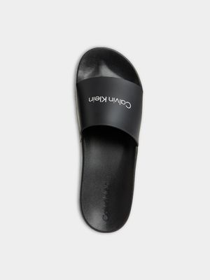 Men's Calvin Klein Black Chuncky Rubber Pool Slides