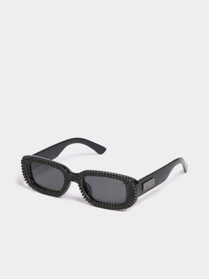 Luella Rinestone Slim Sunglasses