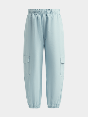 Older Girl's Light Blue Utility Pants