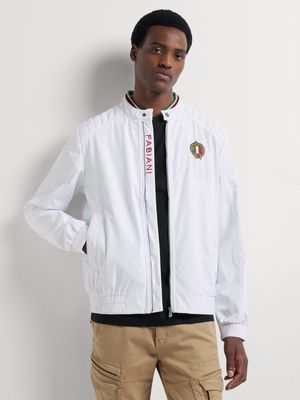 Fabiani Men's White Heritage Icon Bomber Jacket