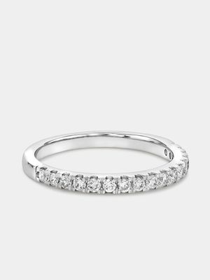 White Gold Lab Grown Diamond Women’s Pavé Anniversary Ring