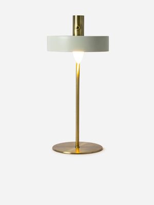 Desk Lamp Floating Disc White & Gold 46cm