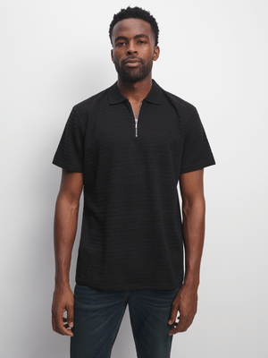 Jet Men's Black Golf Shirt