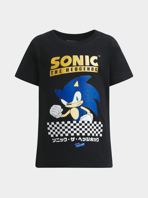 Jet Younger Boys Black Sonic T-Shirt