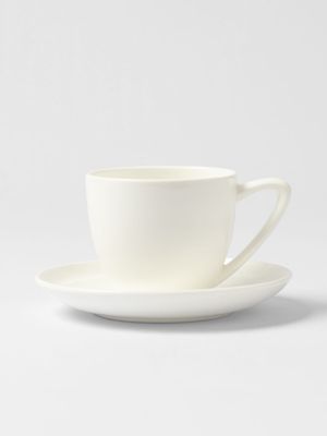 S&P Edge Fine Bone Espresso Cup & Saucer 100ml