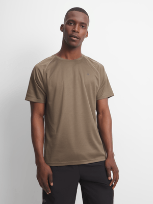 Mens TS Dri-Tech Taupe Performance Top