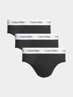 Men's Calvin Klein Black 3P Hip Briefs