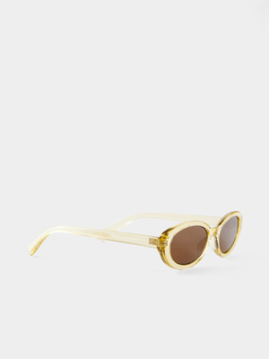 Women's Cotton On Yellow Ophelia Oval Sunglasses