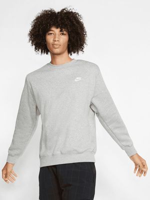 Nike Men's NSW Club Fleece Grey Sweat Top