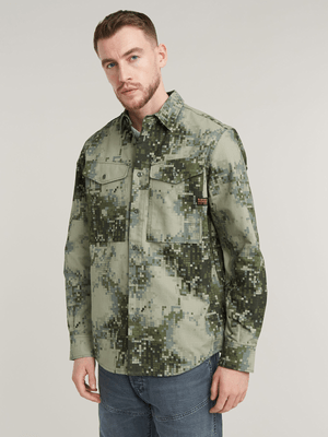 G-Star Men's Cargo Pocket Regular Green Shirt