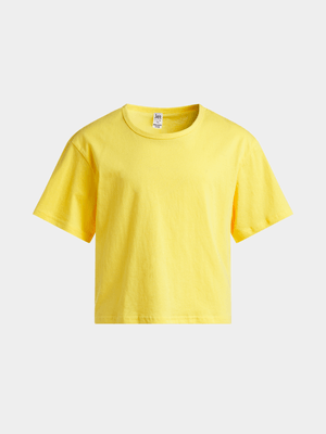 Jet Younger Girls Yellow Boxy T-Shirt