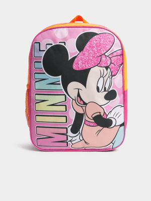 Jet Girls Pink Bow Minnie Mouse School Backpack