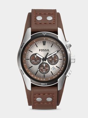 Fossil Men's Coachman Brown Leather Chronograph Watch