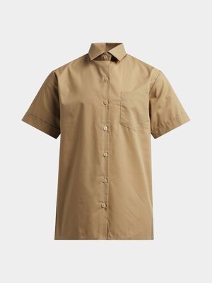 Jet Girls Khaki Short Sleeve School Shirt