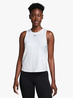 Womens Nike One Classic Dri-Fit White Tak Top