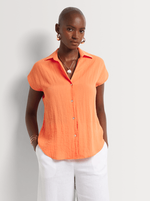 Textured Extended Shoulder Shirt