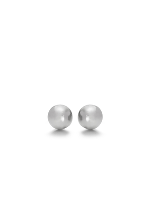 Miss Swiss Sterling Silver Full Ball Stud Earrings