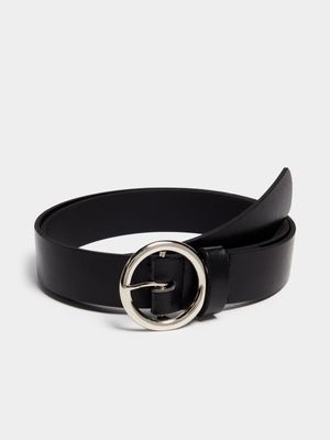 Women's Black Buckle Belt