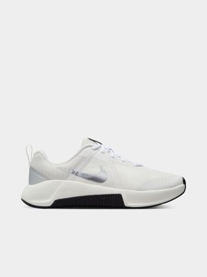 Womens Nike MC Trainer 3 PRM White/Metallic Silver Training Shoes