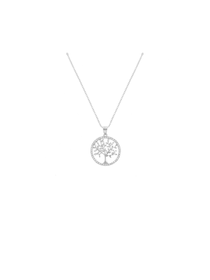 Sterling Silver Cubic Zirconia Tree Of Life Pendant