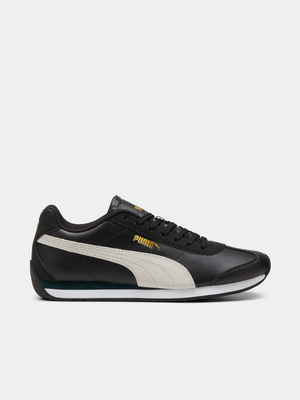 Mens Puma Turin 3 Golazo Black/White/Gold Sneakers