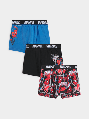 Jet Younger Boys Multicolour 3 Pack Spiderman Body Shorts