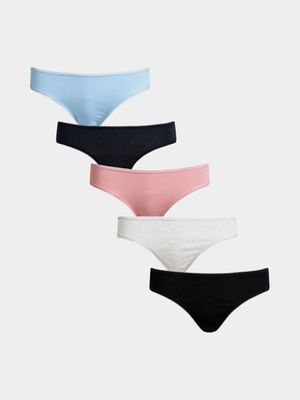 Jet Women's 5 Pack Bikini Multicolour RPL Panties