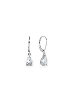 Cheté Sterling Silver Cubic Zirconia Women’s Pear Drop Earrings