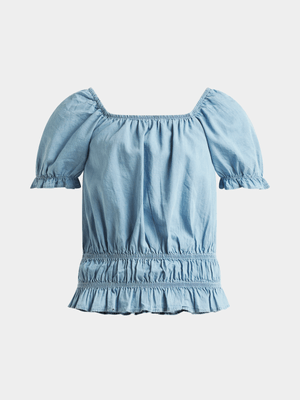 Jet Older Girls Denim Front Tie Top