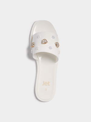 Jet Women's White Jellie Mule Sandals