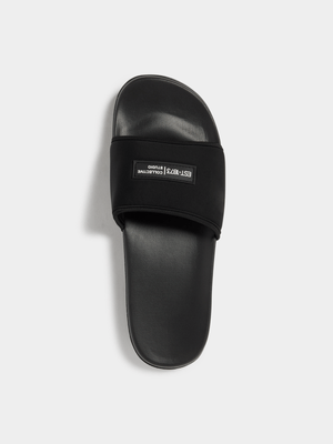 Men's Markham Slogan Black Slide