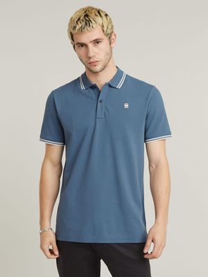 G-Star Men's Dunda Slim Stripe Blue Polo