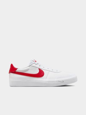 Mens Nike Court Shot White/Red Sneakers