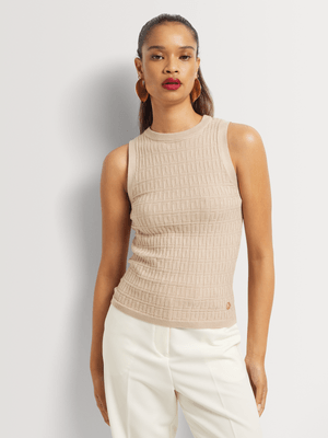 Luella Jacquard Crew Neck Vest