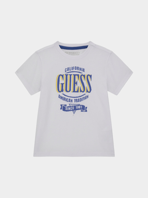 Younger Boys Guess White T-Shirt