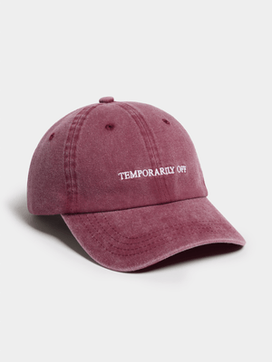 Women's Dark Red Peak Cap