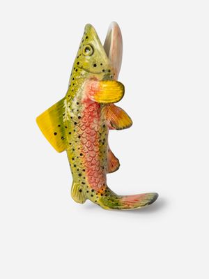 Rialheim Hand Painted Rainbow Trout Vase