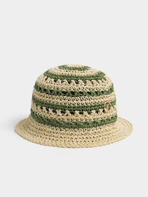 Crochet Bucket Straw Hat