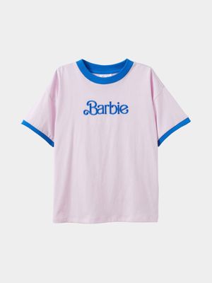 Cotton On Kids Pink Girl License Drop Shoulder Short Sleeve T-shirt