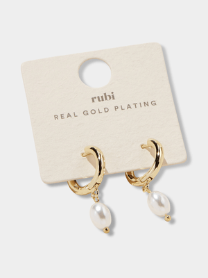 Women's Cotton On Gold Huggie Hoop Earring